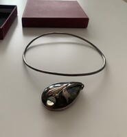 Leárazás!!! Art exkluzív ezüst nyakék hatalmas labradorit 3D művészi medállal