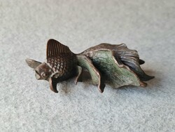 Japanese Meiji to Taisho period bronze goldfish okimono