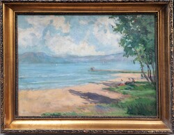 Zórád Géza (1880-1960) : Balaton, 60x80 cm.