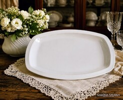 Hófehér Zsolnay porcelán pecsenyéstál – elegáns klasszikus 37,5 cm