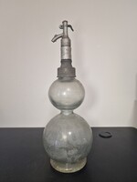 Vintage Kétrészes Szódásüveg Háló nélkül – Gyűjtői darab / Lakásdekoráció
