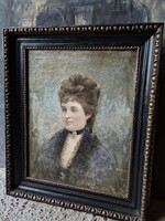 Tornyai János (1869-1936), Endre Béla édesanyjának,  Mayer Kornéliának portréja.  Olaj/vászon!