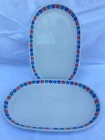 Alföldi porcelán ovális pecsenyéstál pár (2 db) – Menzi / Bella minta – Hibátlan!