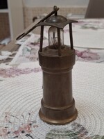 Réz Elemes Mini Bányászlámpa 13,5cm