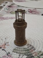 Réz Elemes Mini Bányászlámpa 7,5cm.