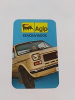 ÁFOR VEVŐSZOLGÁLAT kártyanaptár 1975 - Agip kenőanyagok