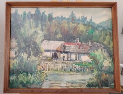 Erdős Mihály (Debrecen) "Művész Úr" festménye 65x52 cm kerettel