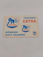 Békés megyei Szikvíz- és Szeszipari Vállalat kártyanaptár 1976  EXTRA Cola, Narancs, Tonik