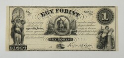 1 Forint 1852 - B sorozat - Philadelphia - Kossuth Lajos - UNC / Hibátlan állapotban