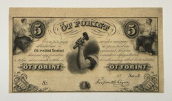 5 Forint 1852 - A sorozat - Philadelphia - Kossuth Lajos - UNC / Hibátlan állapotban