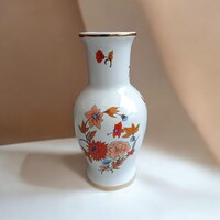 Hatalmas Hollóházi Porcelán Váza - Romantikus vadvirág- és kerti virágcsokor Festéssel