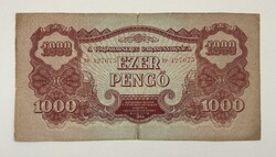 1000 Pengő 1944 - Vörös Hadsereg kiadás - VG-Fine tartásban - Eredeti állapotban!