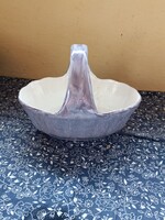 Lila kerámia kosárka ( 19 x 13 cm)