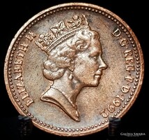 Egyesült Királyság 1 penny, 1992 (vörös)rézzel bevont acél /mágneses/ 07C2