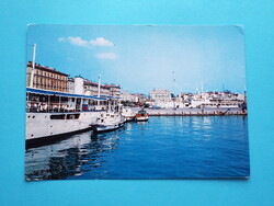 Képeslap (3) - Jugoszlávia (Horvátország) - Rijeka - Kikötő 1970-es évek