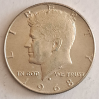 1968. USA ezüst Kennedy fél dollár (5)