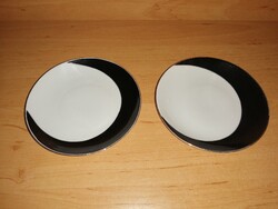 Hollóházi porcelán pingvin kávés csészealj párban - átm. 11 cm