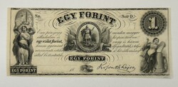 1 Forint 1852 - D sorozat - Philadelphia - Kossuth Lajos - UNC / Hibátlan állapotban