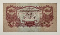 1000 Pengő 1944 - Vörös Hadsereg kiadás - Fine (javított) tartásban