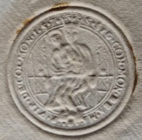 1757-es Kolozsmonostori Plenipotentia: Mária Terézia-kori oklevél sértetlen Szűz Mária-pecséttel.