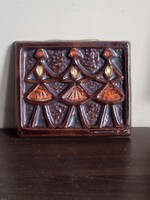 Retró Pesthidegkúti kerámia falikép – Három grácia / Táncoló lányok (19×15 cm)