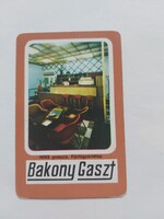 Bakony Gaszt kártyanaptár 1973 - NIKE presszó Fűzfőgyártelep