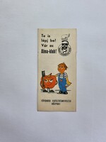 Alma-klub tagsági igazolvány - retro egészségnevelési füzet - 1970-1980-as évekből