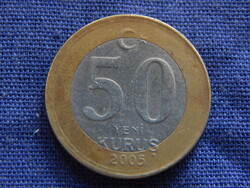 Törökország 50 Kurus 2005 bimetál