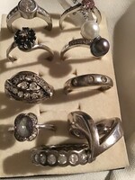 Elegáns ezüst gyűrűgyűjtemény eladó – 925 és 835 fémjelzéssel