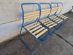 Retro kerti székek régi kerti szék csővázas rakásolható vendéglátos székek szánkotalpas strand szék