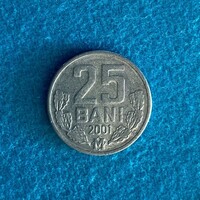 Moldova - 25 bani - 2001 coin