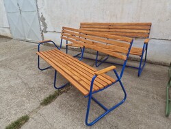 Régi kerti padok retro szánkotalpas strand padok antik csővázas kerti pad Balatoni padok