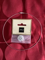 Herendi porcelán medál kézzel festett platina festéssel, jelzéssel!