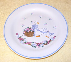 Liba, libás porcelán tányér, kínáló