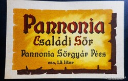 Régi sörös italcíme (Pannónia Sörgyár, Pécs) szép állapotban