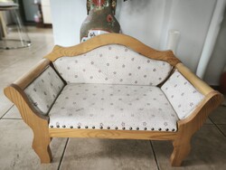 Kárpitozott biedermeier stílusú mimiatür  baba kanapé  eladó!