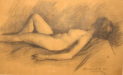 1920-as CSODÁS  EREDETI BENKHARD ÁGOST  /1882-1961 / AKT : ALVÓ NŐ