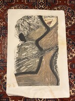 BENCZE LÁSZLÓ (1968-) GRAFIKUS NŐI AKT "ŐS Ő" RÉZKARC HIDEGTŰ 1/5, 60 X 41 CM