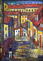 Klie Zoltán (1897 – 1992) BUDAI UTCÁN VÖRÖS BARETTSAPKÁBAN