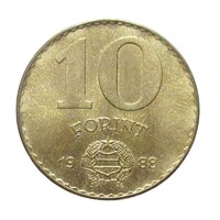 Magyarország,10 forint 1988 aUNC+ nikkel