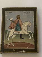 Szent Trifon Mártír,  XIX.sz. Orosz úti IKON 9 X7X1 cm