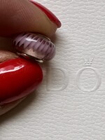 Pink original Pandora Murano glass charm