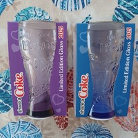 Coca- Cola üveg pohár 2025 - 2 db bontatlan!