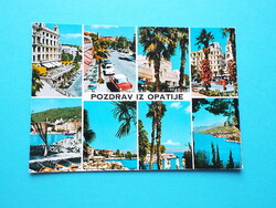 Képeslap (66) - Jugoszlávia (Horvátország) - Opatija (Abbázia) mozaik 1960-as évek