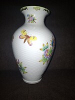 Herendi Viktória mintás váza, 24 cm