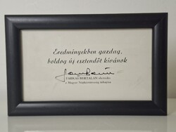 Dedikált FARKAS BERTALAN köszöntő