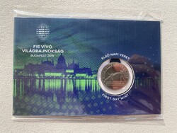 2019 FIE Vívó világbajnokság 50 Forint elsőnapi veret bliszter, ALACSONY SORSZÁM: 00148