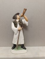 Antik porcelán csikós csikóslegény figura szobor Gránit gyár kispest 814 6888