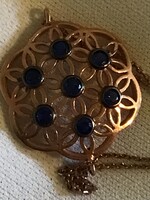 Elegáns rózsaarany bevonatú ezüst karkötő kék kövekkel