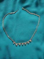 Elegáns  14K (585) arany collier nyaklánc csillogó kövekkel